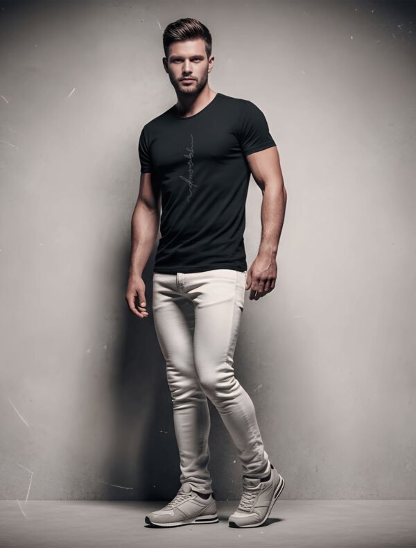 Cursive1 Cursive Logo Premium Cotton T-Shirt