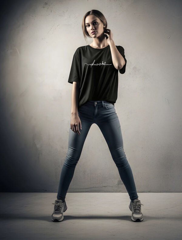 CursiveW3 Cursive Logo Women Oversized Tee