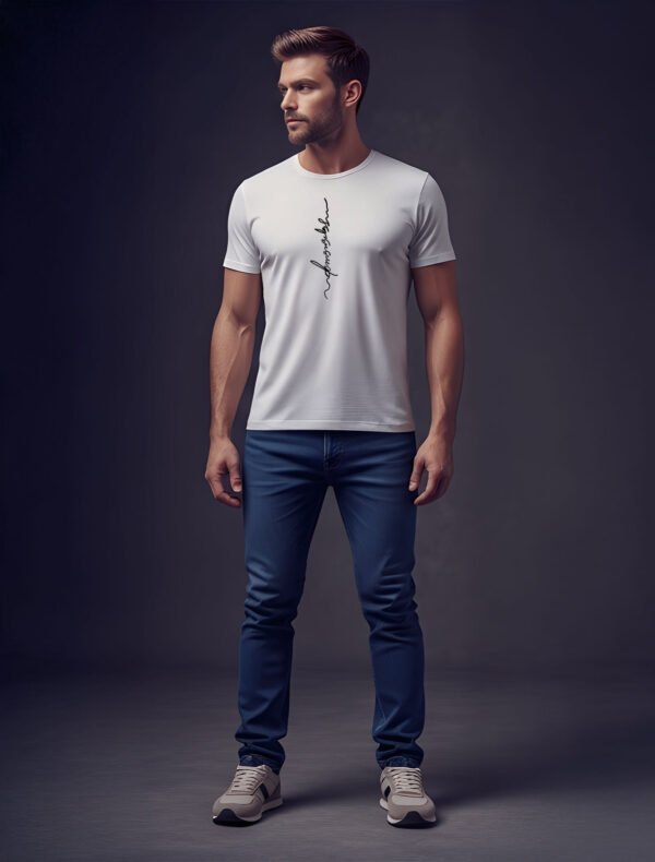 FDS45 Cursive Logo Premium Cotton T-Shirt