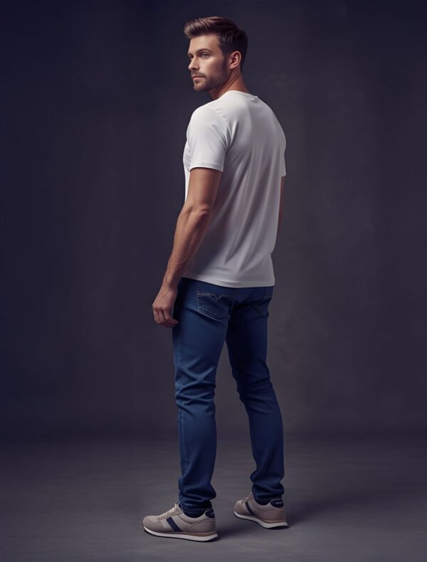 FDS46 Cursive Logo Premium Cotton T-Shirt