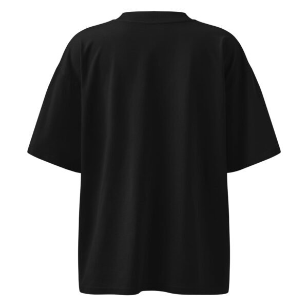 "Monogram Logo" Women's Organic Oversized High Neck Tee - Image 3