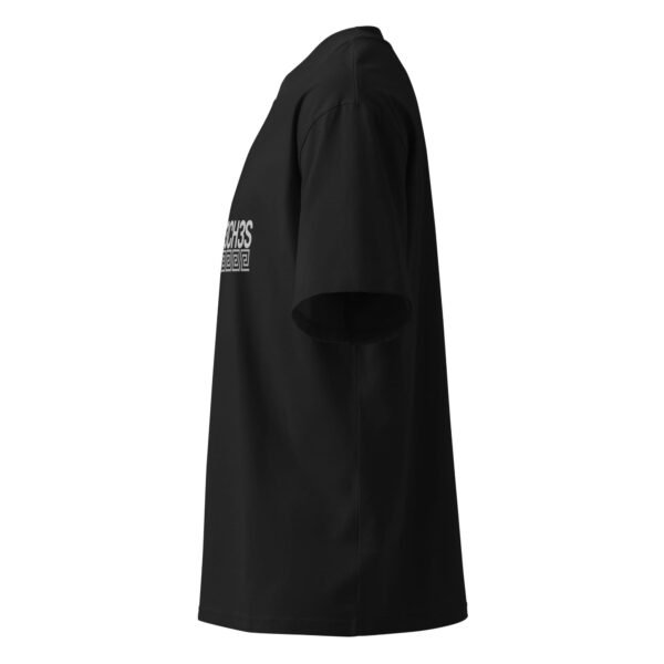 "Monogram Logo" Men's Organic Oversized High Neck T-Shirt - Image 9