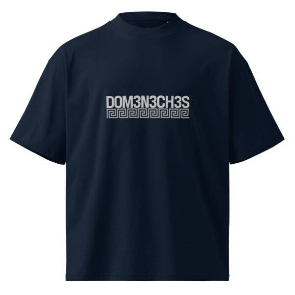 "Monogram Logo" Men's Organic Oversized High Neck T-Shirt