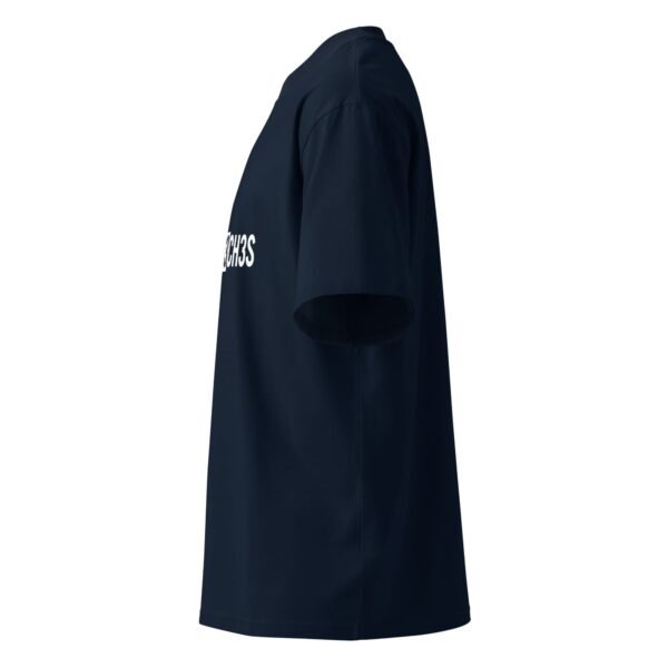 "Monogram Logo" Men's Organic Oversized High Neck T-Shirt - Image 5