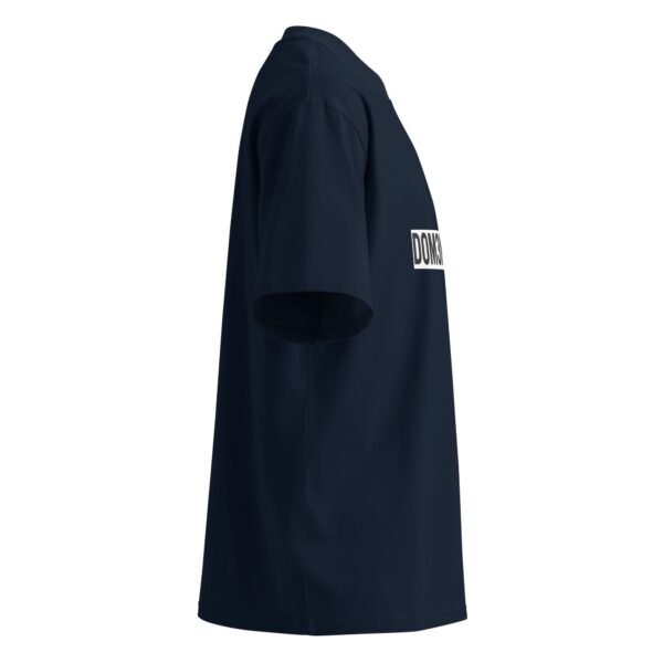 "Monogram Logo" Men's Organic Oversized High Neck T-Shirt - Image 4