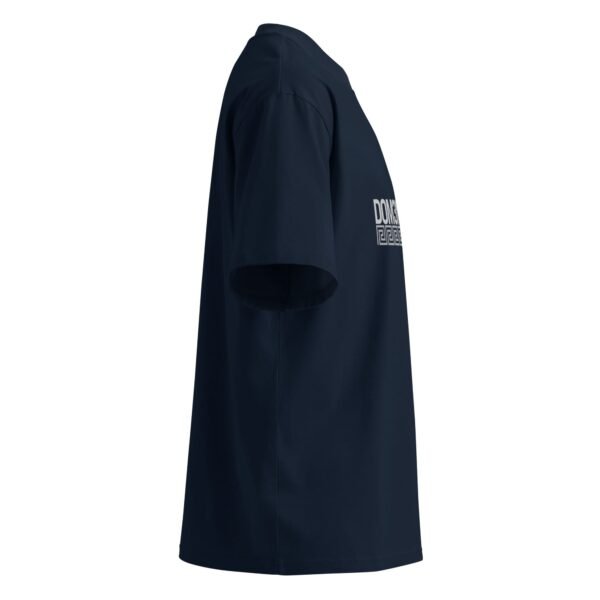"Monogram Logo" Men's Organic Oversized High Neck T-Shirt - Image 5