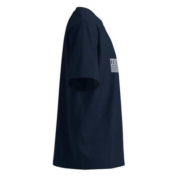 "Monogram Logo" Men's Organic Oversized High Neck T-Shirt - Image 4
