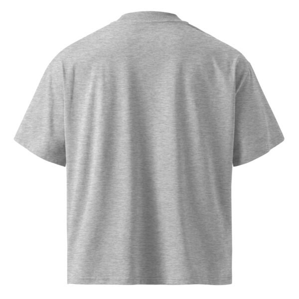 "Monogram Logo" Men's Organic Oversized High Neck T-Shirt - Image 3