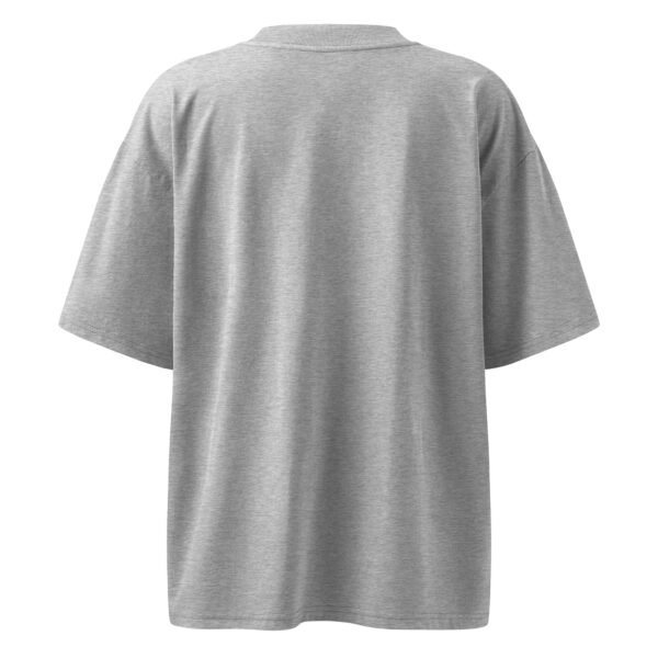 "Monogram Logo" Women's Organic Oversized High Neck Tee - Image 3
