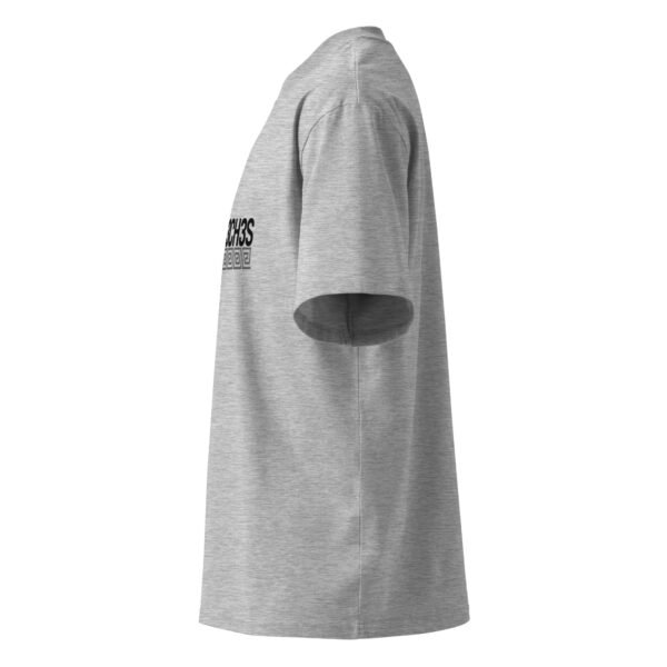 "Monogram Logo" Men's Organic Oversized High Neck T-Shirt - Image 4