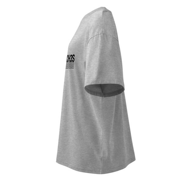 "Monogram Logo" Women's Organic Oversized High Neck Tee - Image 4