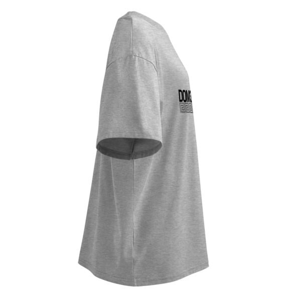 "Monogram Logo" Women's Organic Oversized High Neck Tee - Image 5