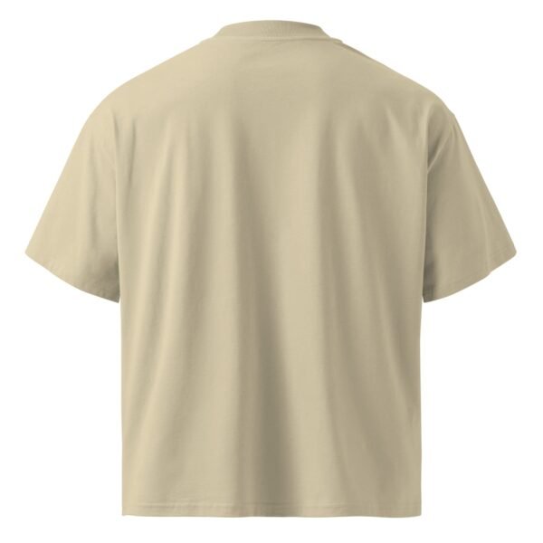 "Monogram Logo" Men's Organic Oversized High Neck T-Shirt - Image 6