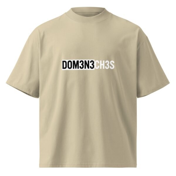 "Monogram Logo" Men's Organic Oversized High Neck T-Shirt