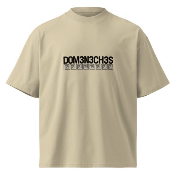 "Monogram Logo" Men's Organic Oversized High Neck T-Shirt