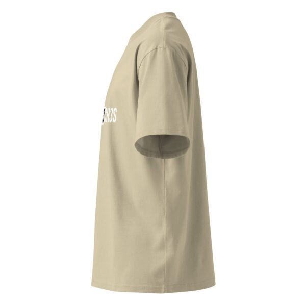 "Monogram Logo" Men's Organic Oversized High Neck T-Shirt - Image 8