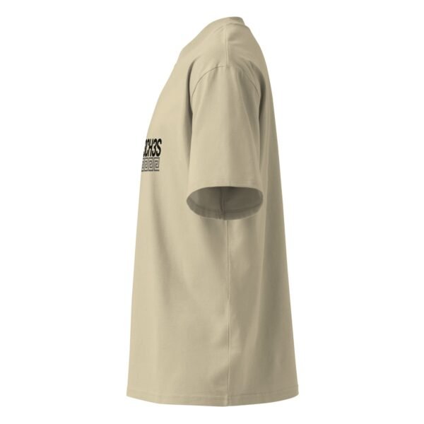 "Monogram Logo" Men's Organic Oversized High Neck T-Shirt - Image 5