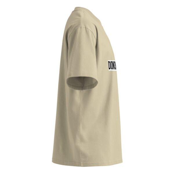"Monogram Logo" Men's Organic Oversized High Neck T-Shirt - Image 2