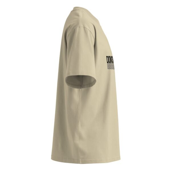 "Monogram Logo" Men's Organic Oversized High Neck T-Shirt - Image 4