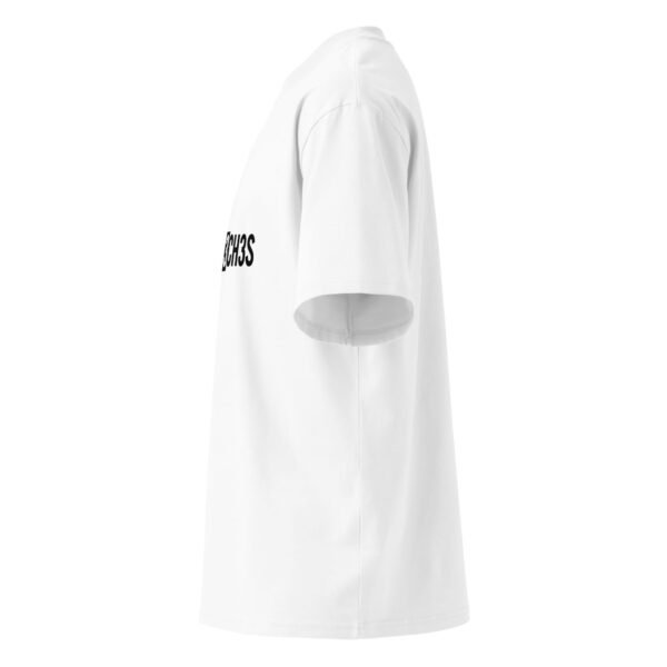 "Monogram Logo" Men's Organic Oversized High Neck T-Shirt - Image 2