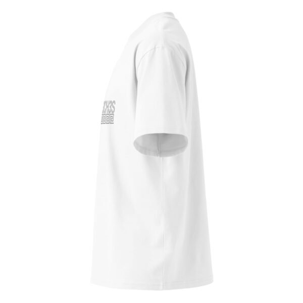 "Monogram Logo" Men's Organic Oversized High Neck T-Shirt - Image 12