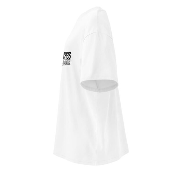 "Monogram Logo" Women's Organic Oversized High Neck Tee - Image 7