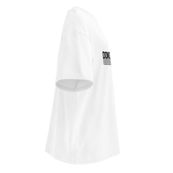 "Monogram Logo" Women's Organic Oversized High Neck Tee - Image 8